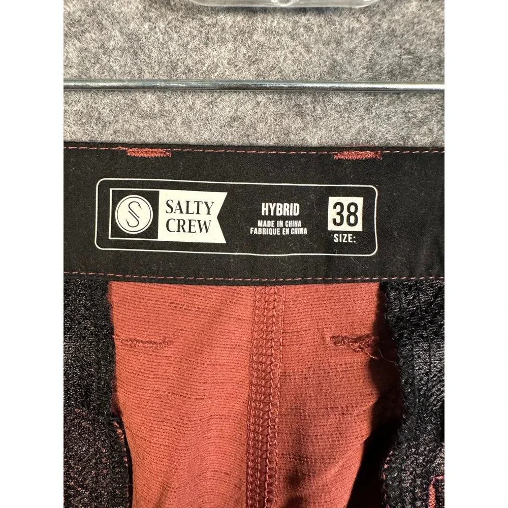 Salty Crew Mens‎ Hybrid Shorts Rust Orange Size 38 Quick Dry Stretch Walkshorts